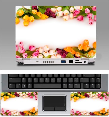 经典花卉 笔记本电脑外壳贴膜 炫彩贴纸 保护膜 不透磨砂 定制