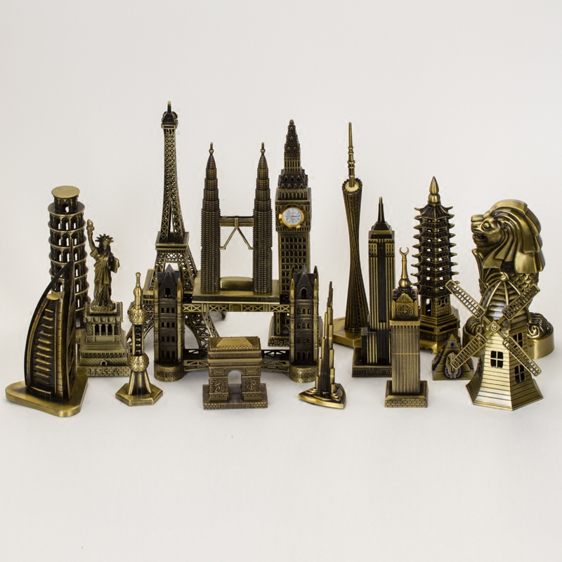 世界知名地标建筑金属工艺模型 埃菲尔铁塔 金属装饰摆件创意礼品