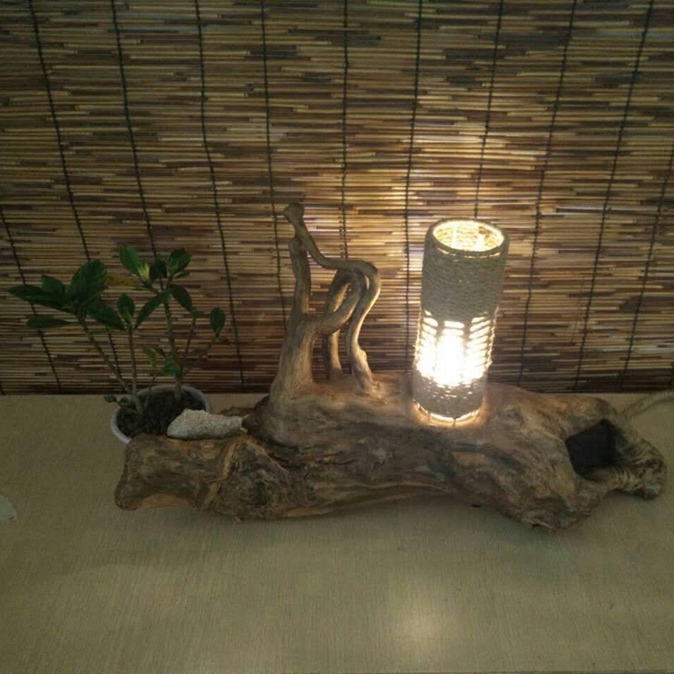 家居称杆木摆件特色灯饰工艺树根艺术台灯天然实木个性包邮