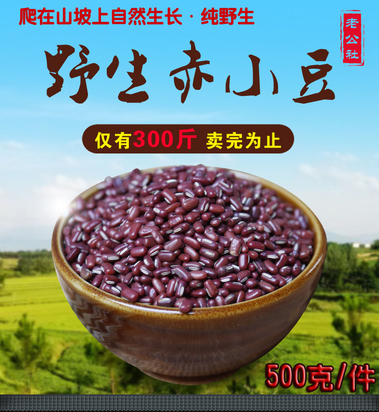 五谷杂粮沂蒙山野生赤小豆非红小豆500g农家自产红赤豆 薏米粥