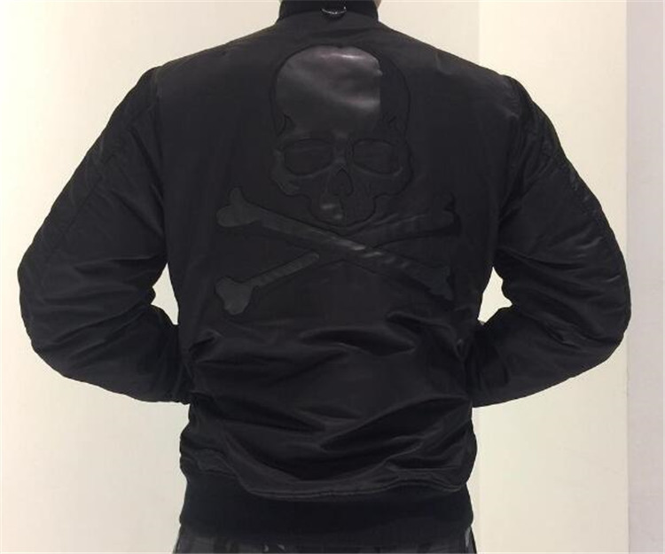 Mastermind Japan MMJ 联名 MA1飞行夹克 后身黑色骷髅头棉服外套