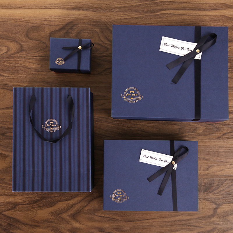 新品原创礼盒包装盒经典简约商务礼物盒七夕节礼品盒英伦风纸盒