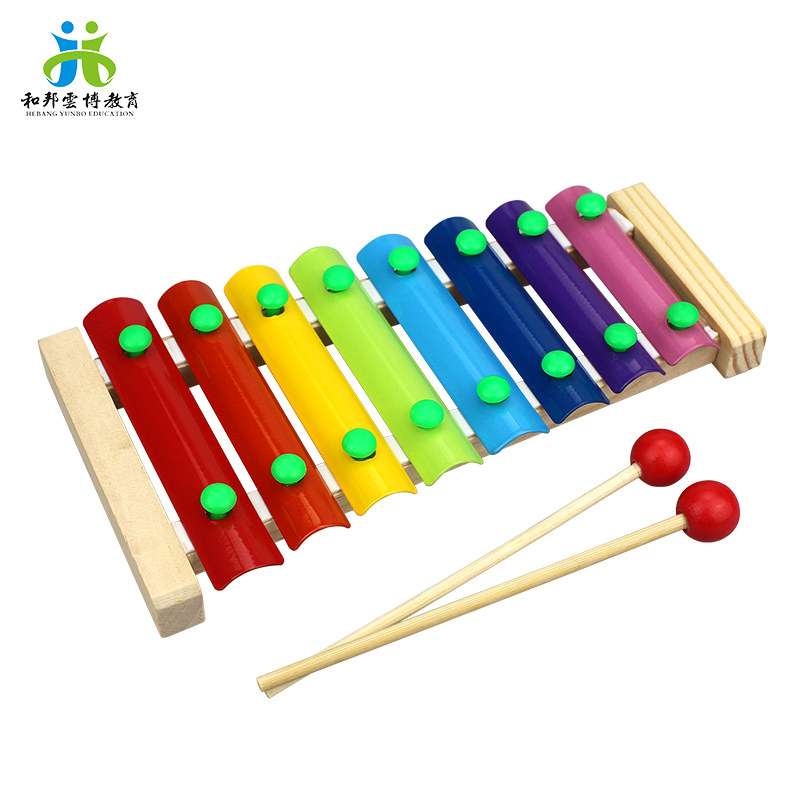 0-3岁婴幼儿童男女孩木制手敲八音琴小木琴宝宝益智音乐玩具包邮