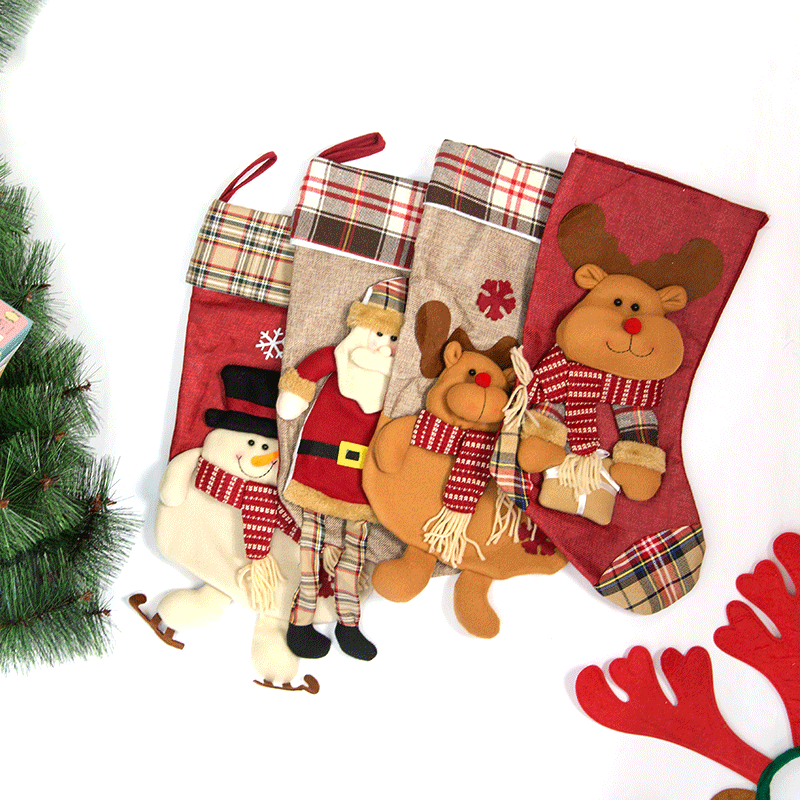 幼儿园圣诞节礼品创意装饰品圣诞老人圣诞袜批发儿童礼品节日用品