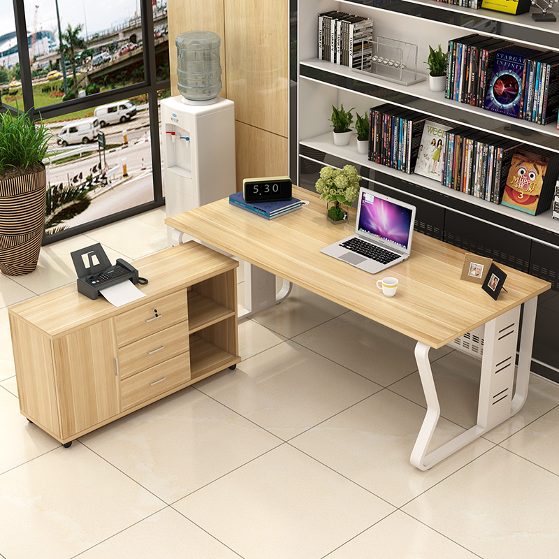 特价办公桌现代简约 欧式钢木老板桌自由组合大班台主管桌经理桌