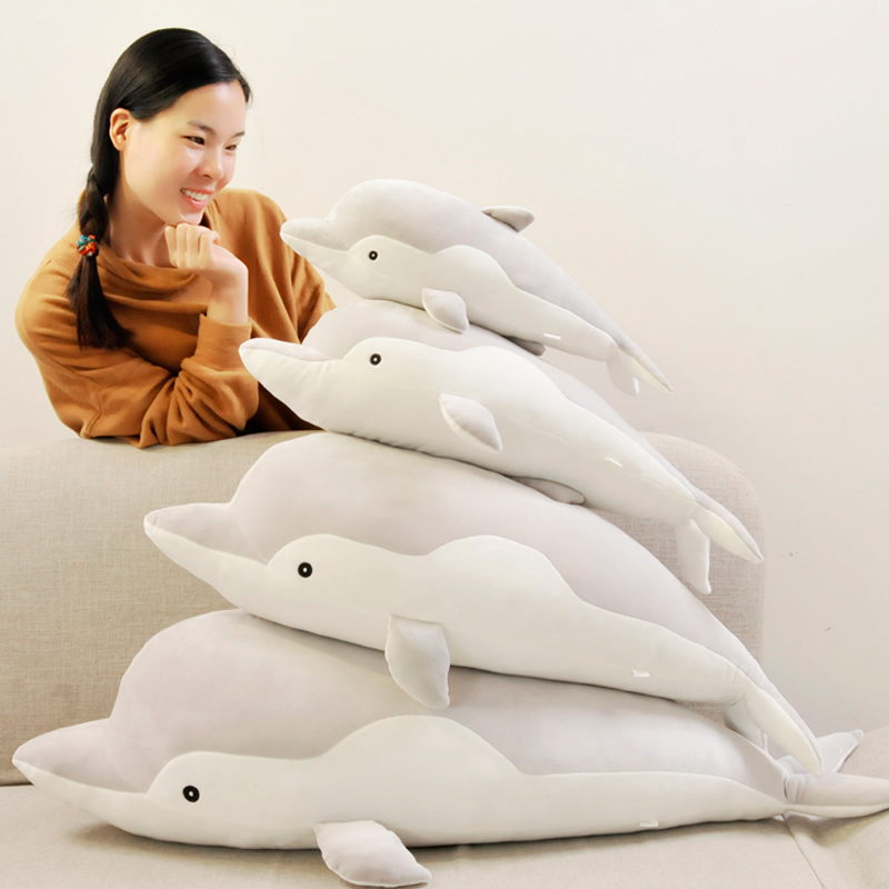 海豚公仔毛绒玩具可爱布娃娃抱枕大号枕头靠垫儿童生日礼物送女生