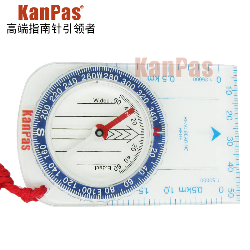 正品KANPAS,手持式指向导航定向指北针/ 指南针,防水,防震罗盘