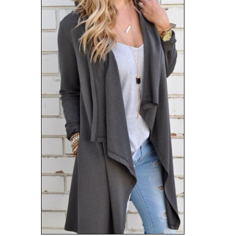 2016 women long sleeve cardigan coat dust coat fashion lady