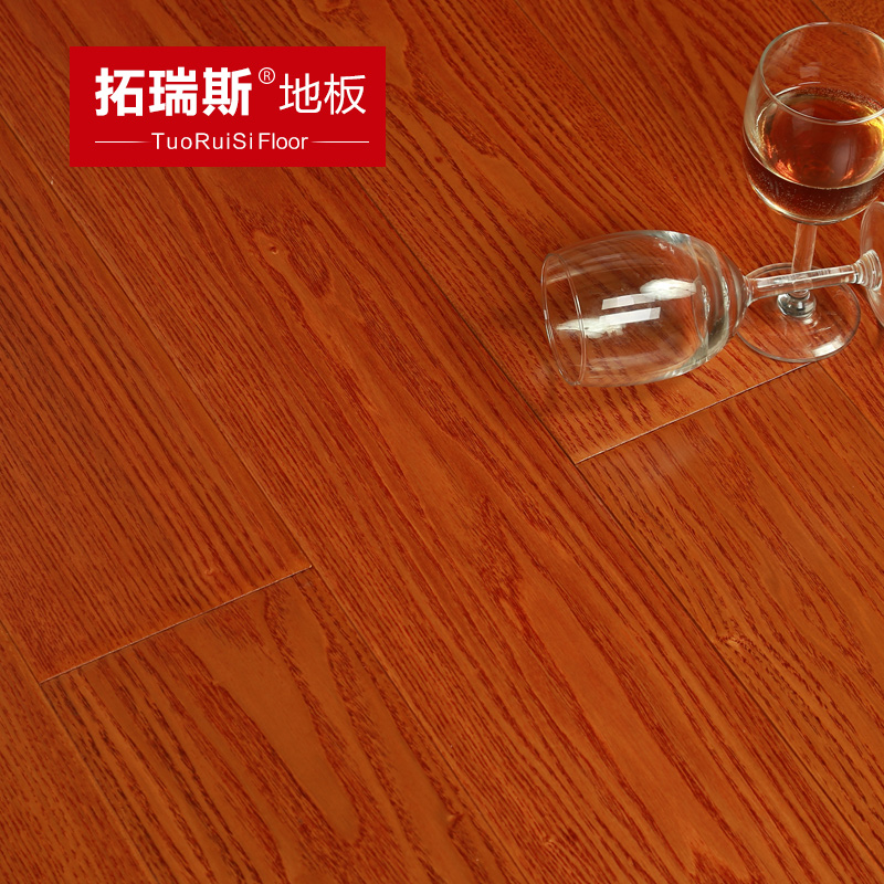 拓瑞斯 实木复合地板水曲柳15mm 手工拉丝多层地暖木地板厂家特价