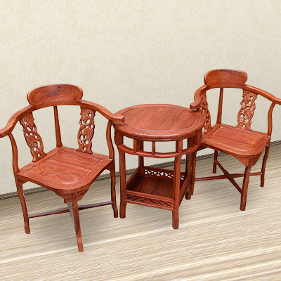 红木家具直销非洲花梨木情人台情侣桌情人椅中式古典咖啡桌三件套