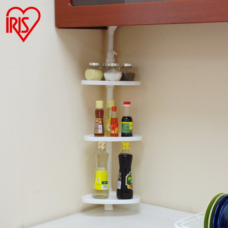 爱丽思IRIS 三层卫生间厨房收纳架整理架调料转角置物架夹缝架