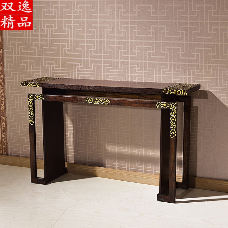新中式条案中堂条几纯水曲柳实木供桌隔断玄关桌现代供桌禅意条桌