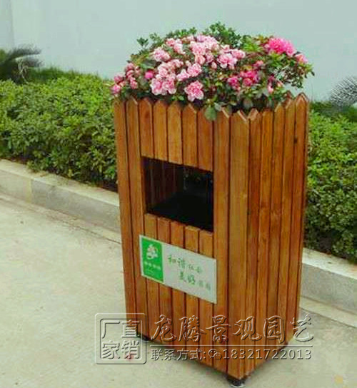 户外防腐木垃圾桶公园分类果皮箱筒实木小区环保垃圾桶景区垃圾箱