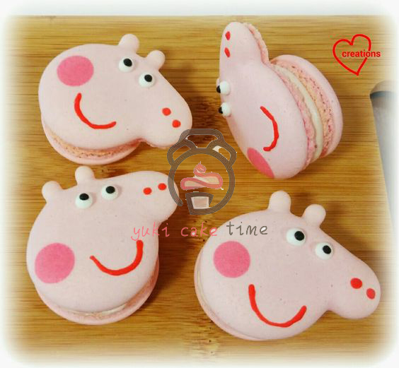 【Yuki Cake Time】佩佩猪马卡龙翻糖蛋糕甜品台定制独立包装10个