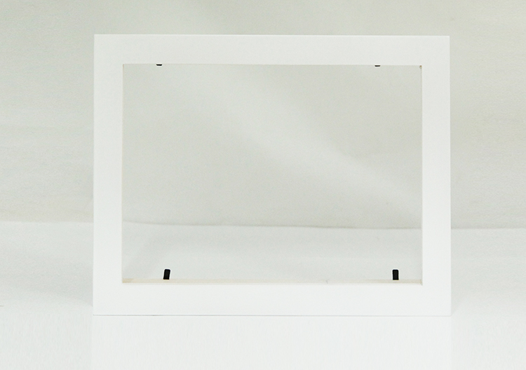 居也 光影纸雕灯专用相框 立体相框 木质 白色 镂空高4.5cm