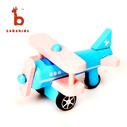 包邮wooden minicar木质迷你飞机车系列木制儿童宝宝益智玩具12种