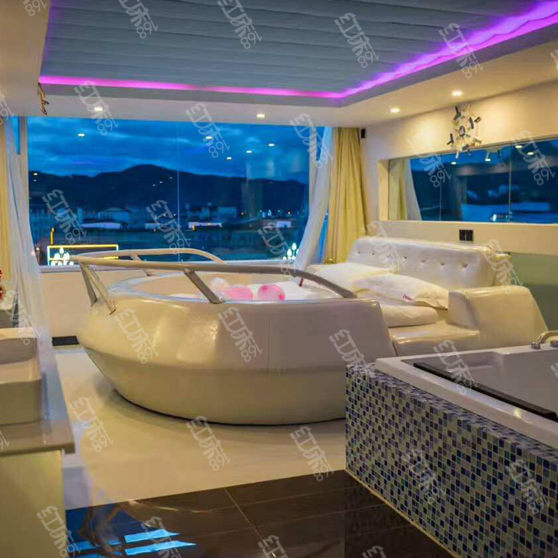 酒店情趣家具红床情趣床合欢电动床主题酒店飞艇船型床