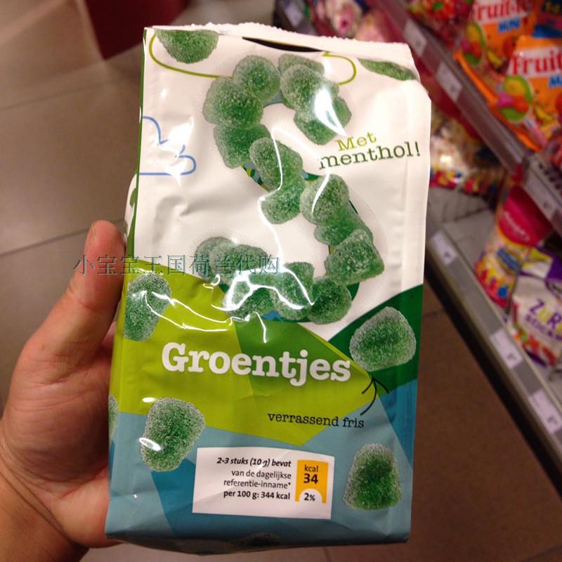 【现货卖光7天到货】荷兰Jumbo Groentjes天然绿色薄荷软糖300克