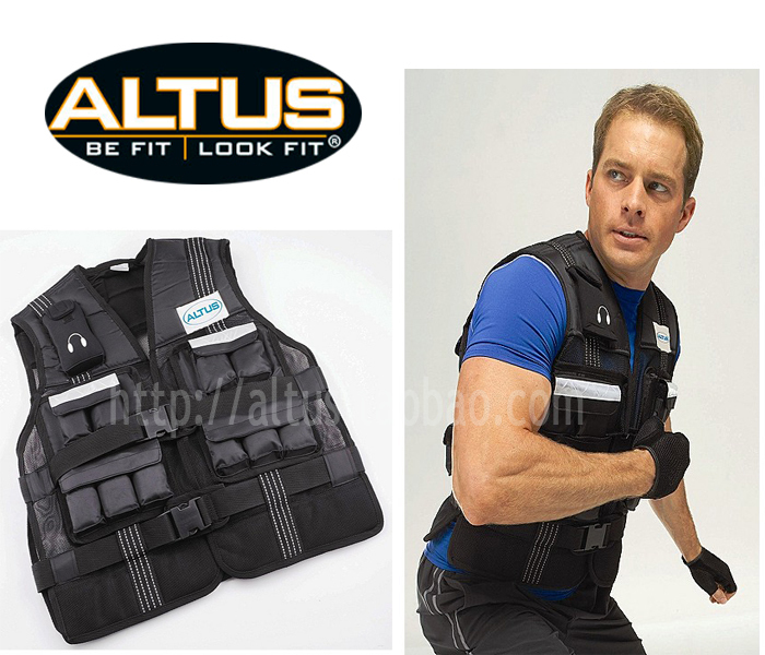 美国altus爱特斯健身器材20磅精品级可调负重背心沙袋负重衣20磅