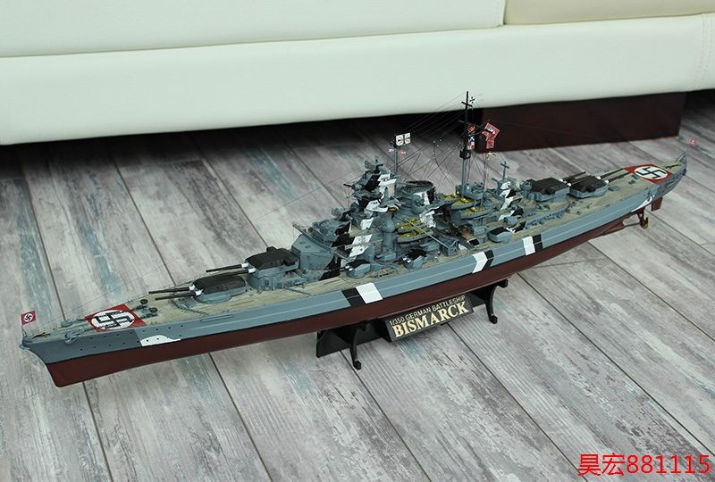 拼装战舰模型仿真1/700提尔皮茨号船模 德国俾斯麦号战列舰