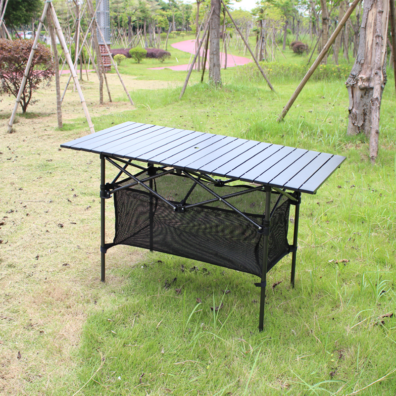 1.2米长条铝桌折叠桌 户外折叠铝桌 烧烤桌露营休闲桌椅折叠长铝