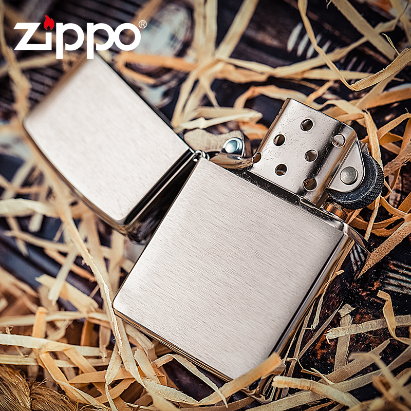 正版美国原装zippo芝宝打火机 专柜正品纯铜 磨砂刻字205 200防风