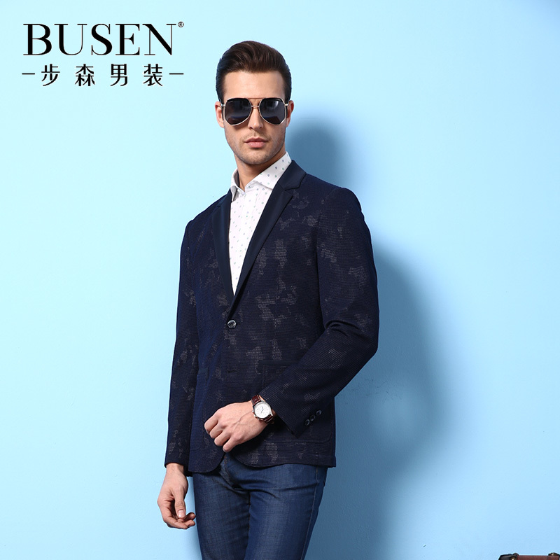 Busen/步森新款青年男士春款单品纯色男装休闲西服单西小西装外套