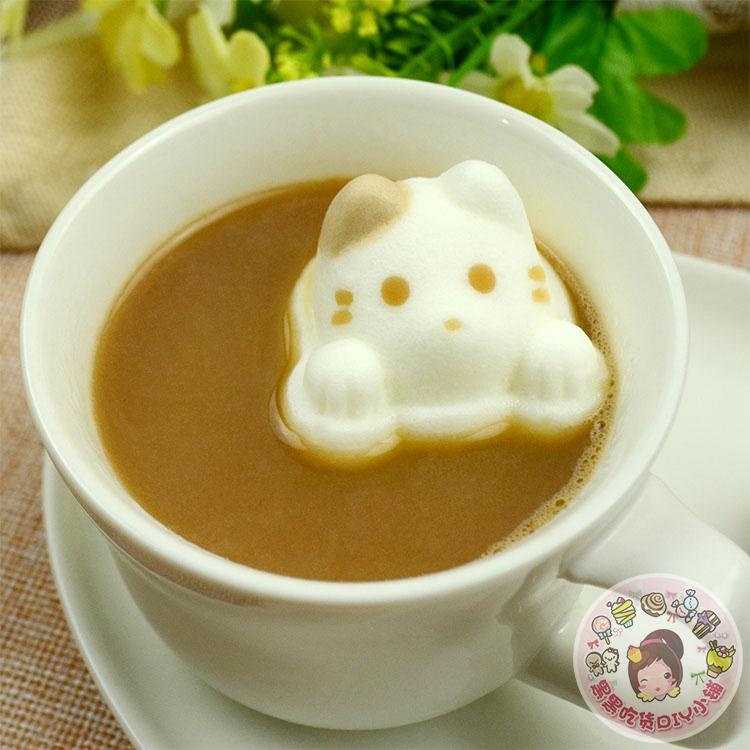 猫爪棉花糖 小猫咪非日本代购创意情人节生日礼物咖啡伴侣散装1枚