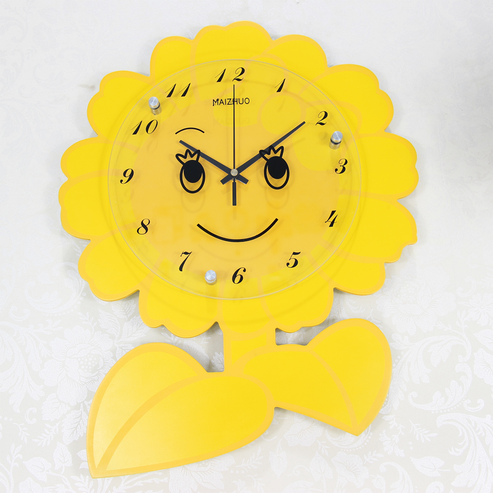 迈卓艺术创意挂钟客厅钟表卧室挂表时尚时钟静音钟可爱卡通装饰表