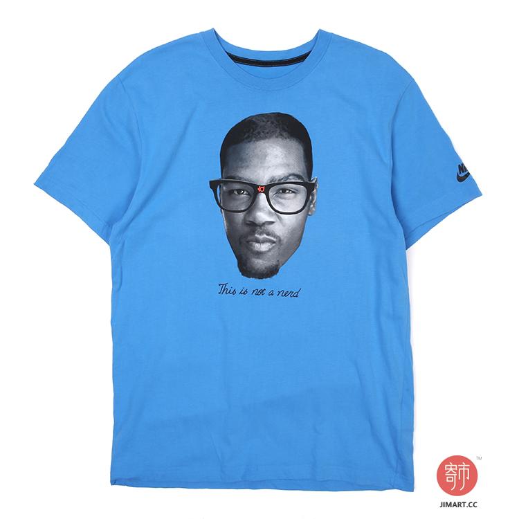 【寄卖 A级 L码】Kevin Durant KD 头像印花 男款蓝色短袖T恤