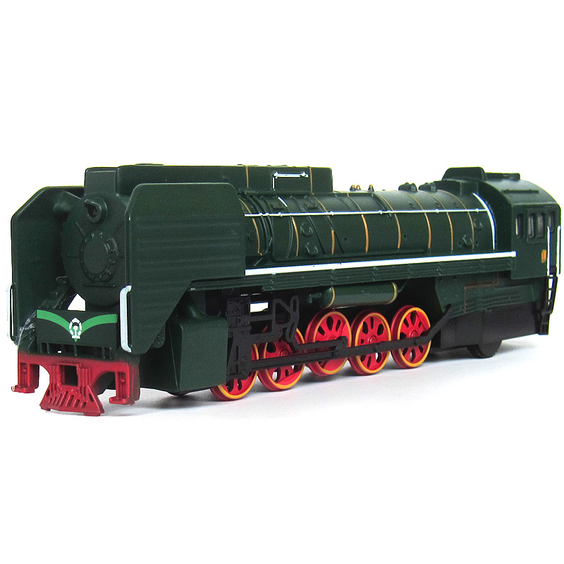 升辉前进型火车模型儿童玩具车蒸汽机车火车头带车厢复古火车玩具
