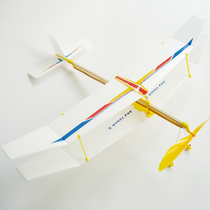 天驰II 橡筋动力双翼航空模型  A00502  橡皮筋动力模型