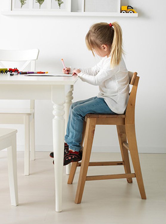 北京宜家代购 IKEA家居 英格弗 儿童椅 少年书桌椅 仿古/白 6