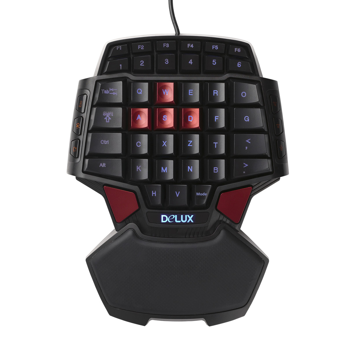 DELUX/多彩 T9游戏键盘发光电竞个性台式有线笔记本创意左手键盘