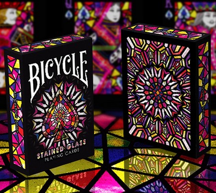 Bicycle StainedGlass playingcard美国原装正品彩绘玻璃单车扑克