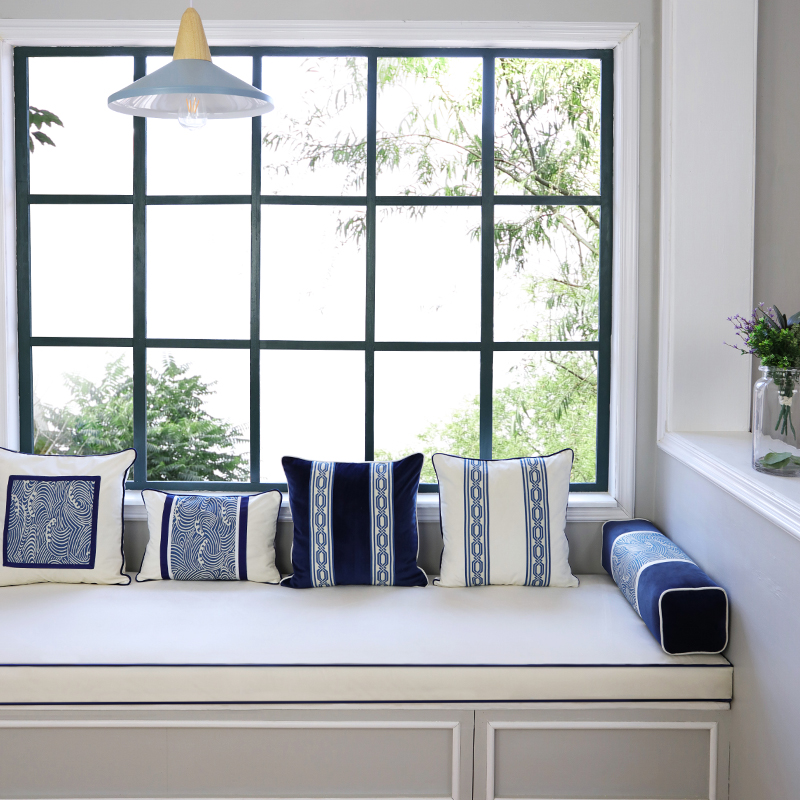 浅米阳光飘窗垫定做窗台垫订做现代中式古典加厚海绵榻榻米坐垫