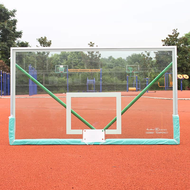 户外篮球板标准钢化玻璃篮板 移动篮球框 成人篮球架挂式玻璃板