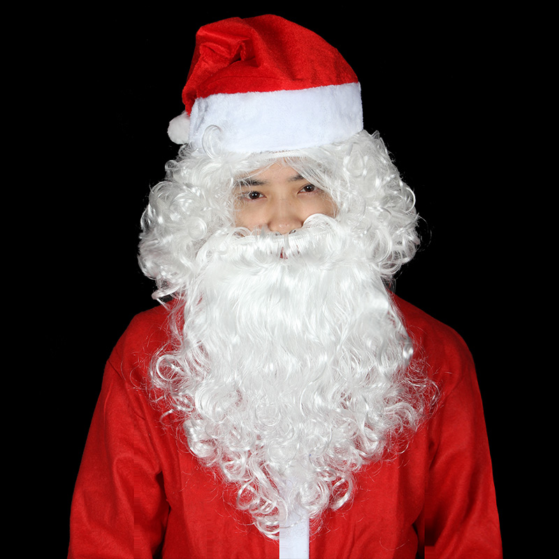 盛泉 圣诞老人装扮 圣诞老人胡子 大号白色胡子 儿童 成人 可选