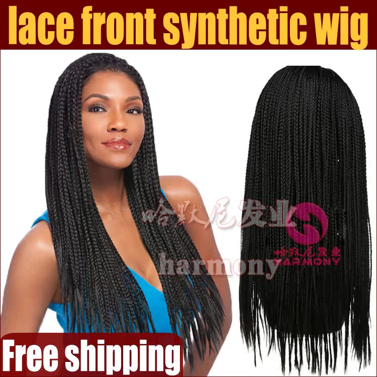Heat Resistant Synthetic Hair Box Braid Wigs For Black Women