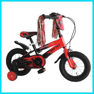 特价TPT荣知园男女儿童自行车12寸14寸16寸18寸红色火焰系列童车
