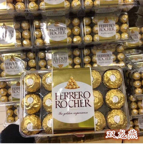 香港代购 进口意大利费列罗金莎巧克力T30粒钻石水晶礼盒装