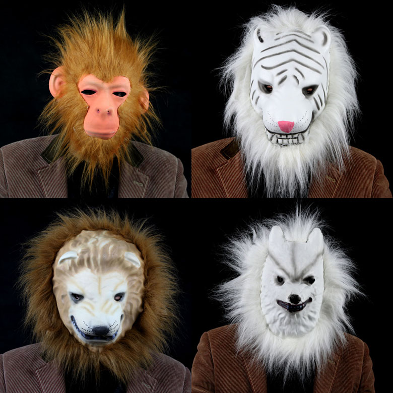 盛泉 儿童节 万圣节面具  eva材质 表演道具 老虎 狮子 猴子面具