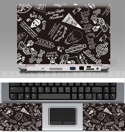 益优家 笔记本电脑贴膜 骷髅图案贴纸 壁纸 移除后不留胶B-SX-038