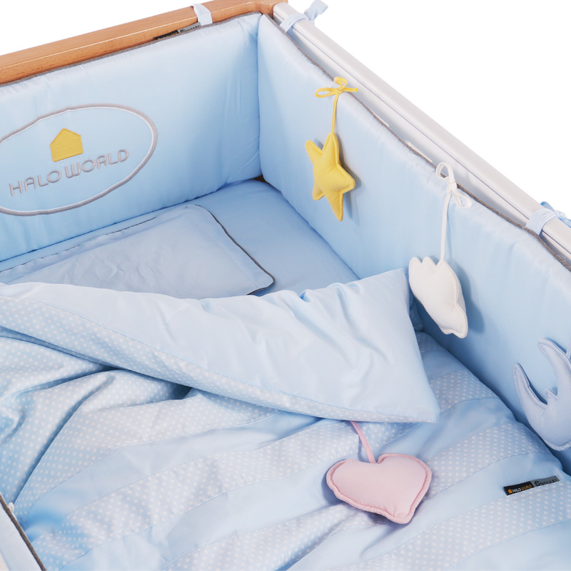 婴儿床围套件纯棉可拆洗四季通用新生儿宝宝床上用品儿童防撞床围
