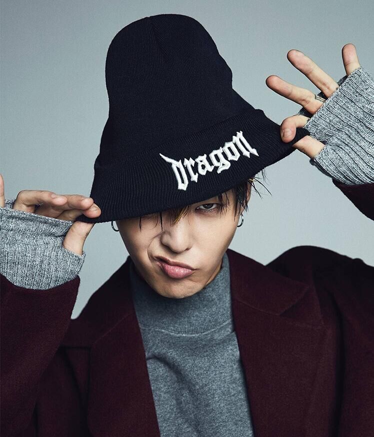 韩版BIGBANG GD权志龙同款秋冬新款刺绣字母黑色套头针织帽毛线帽