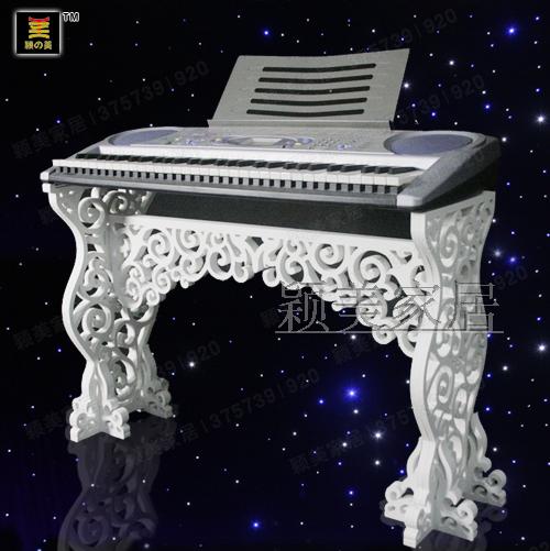 欧式简约现代PVC雕花现代简约琴架琴桌定制