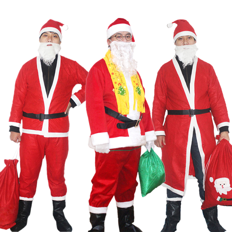 爱琦琳圣诞节服饰圣诞服装圣诞老人加厚衣服装扮男女圣诞老人服装
