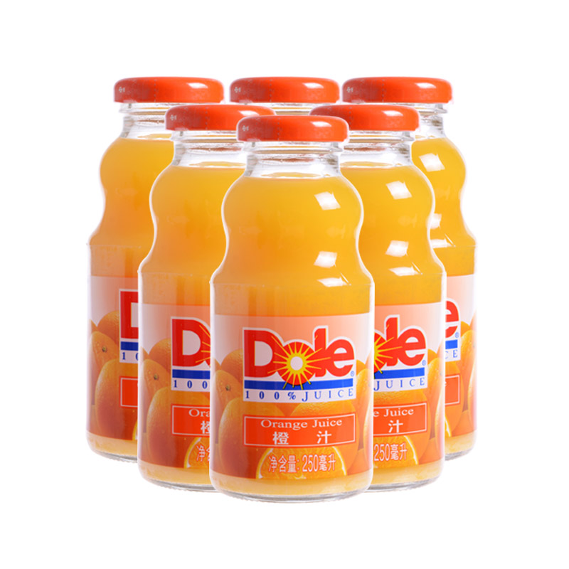Dole都乐果汁 100%纯果汁 橙汁 250ml*24瓶 欢乐颂2同款饮料