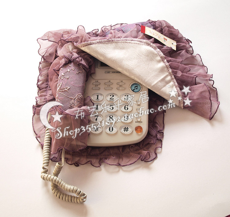 博文品牌正品 玫瑰情缘 金蝶儿电话机防尘罩套电话罩电话机套