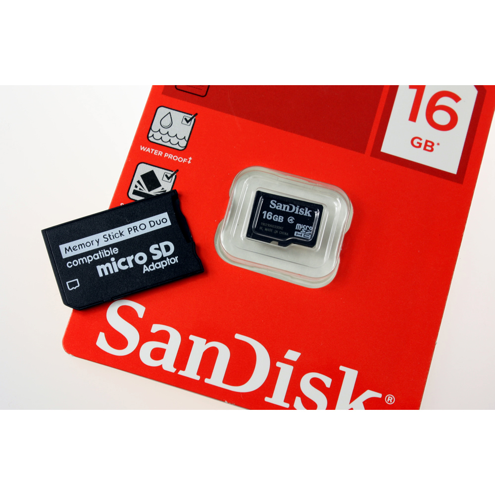 PSP3000记忆棒 16G MS psp3000内存卡 PSP短棒 MS卡套+TF卡